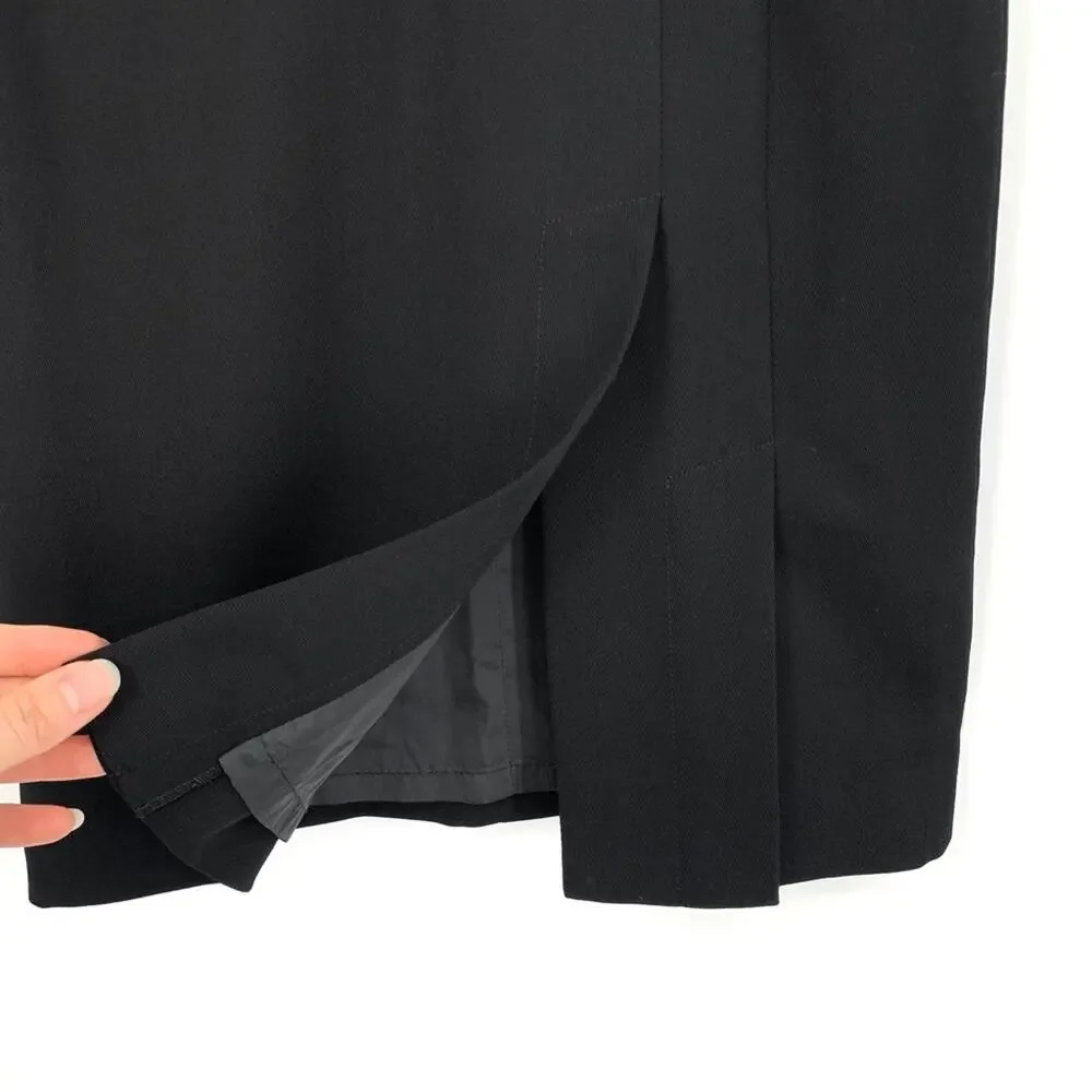VTG ESCADA Wool Pencil Skirt Black 34